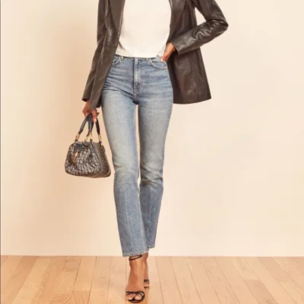 Reformation - Liza Ultra High Rise Straight Jeans in Malta, Size 25